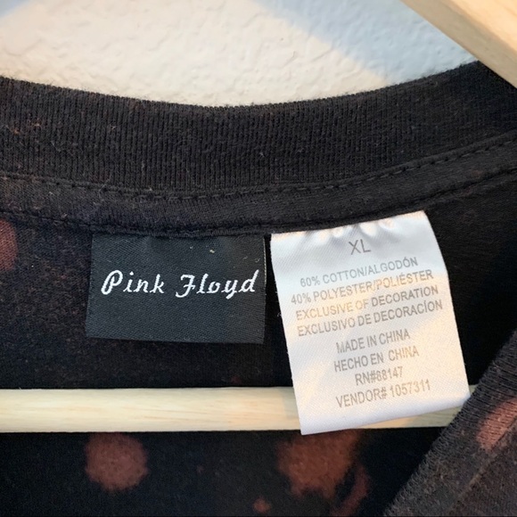 Pink Floyd Custom Reverse Tie Dye T Shirt - Picture 3 of 4